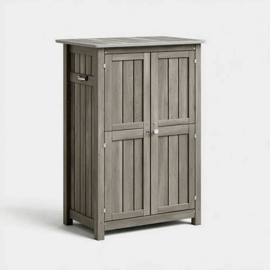 Ogrodowa szafka do przechowywania z polipropylenu, szara, 80 x 45 x 100 cm