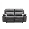 2-osobowa sofa z funkcją relaks, szara, z tkaniny, 178 × 94 × 102 cm