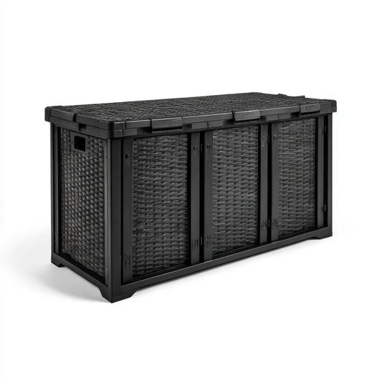 Czarna skrzynia ogrodowa z polipropylenu 120 x 56 x 63 cm, 270 l